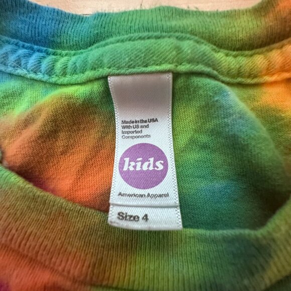 Ben and Jerrys Tie Dye Shirt American Apparel Multicolor Unisex Youth Size 4 - Picture 12 of 14